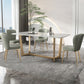 Rectangle Dining Set 1/5/7 Pcs Sintered Stone Top Table with Upholstered Chairs