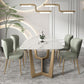 Rectangle Dining Set 1/5/7 Pcs Sintered Stone Top Table with Upholstered Chairs