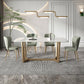 Rectangle Dining Set 1/5/7 Pcs Sintered Stone Top Table with Upholstered Chairs