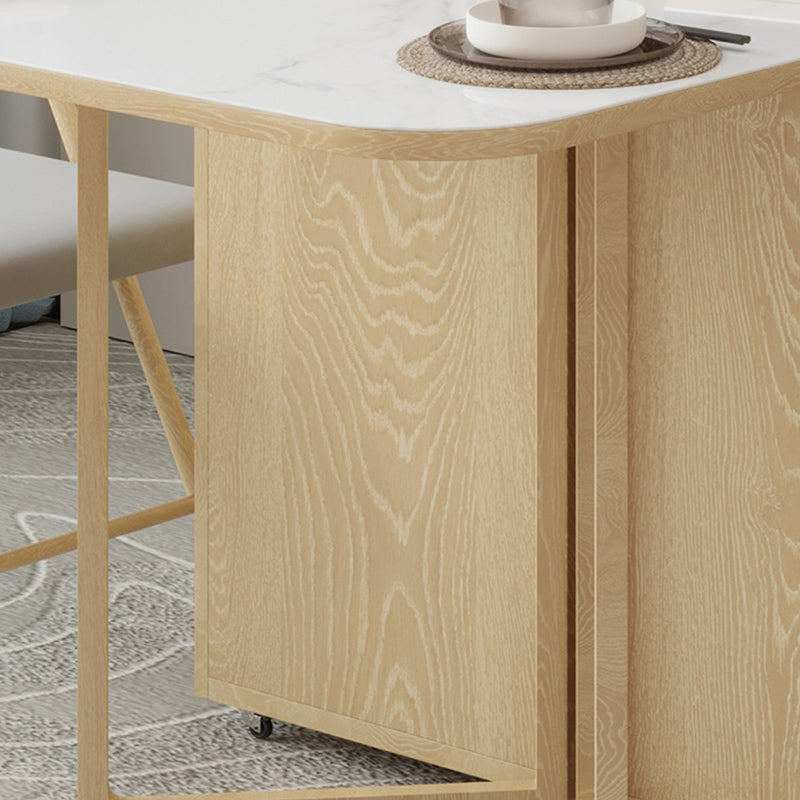 Folding Dining Table Set 1/3/5/7 Pcs Stone Top Dining Table with Upholstered Chairs Clearhalo 'Dining Room Sets' 'Dining Tables & Seating' 'dining_room_set' 'furn' 'furn_dining_room_set' 'Furniture' 'Kitchen & Dining Furniture' 6543898