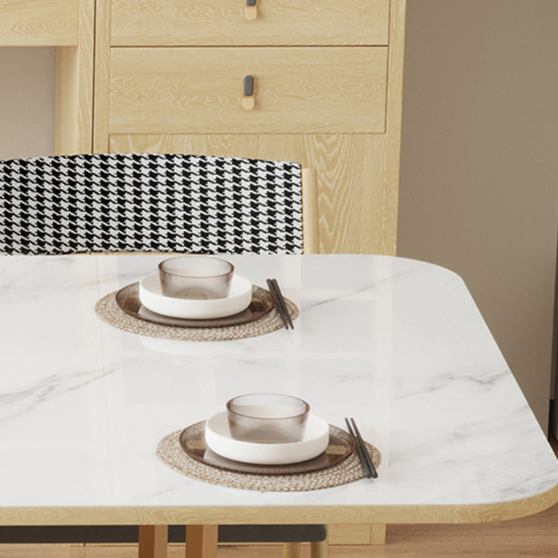 Folding Dining Table Set 1/3/5/7 Pcs Stone Top Dining Table with Upholstered Chairs Clearhalo 'Dining Room Sets' 'Dining Tables & Seating' 'dining_room_set' 'furn' 'furn_dining_room_set' 'Furniture' 'Kitchen & Dining Furniture' 6543900