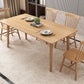 Contemporary 1/2/5/7 Pieces Furniture Rectangle Solid Wood Dining Table Set in Natural Clearhalo 'Dining Room Sets' 'Dining Tables & Seating' 'dining_room_set' 'furn' 'furn_dining_room_set' 'Furniture' 'Kitchen & Dining Furniture' 6543910