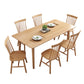 Contemporary 1/2/5/7 Pieces Furniture Rectangle Solid Wood Dining Table Set in Natural Clearhalo 'Dining Room Sets' 'Dining Tables & Seating' 'dining_room_set' 'furn' 'furn_dining_room_set' 'Furniture' 'Kitchen & Dining Furniture' 6543913