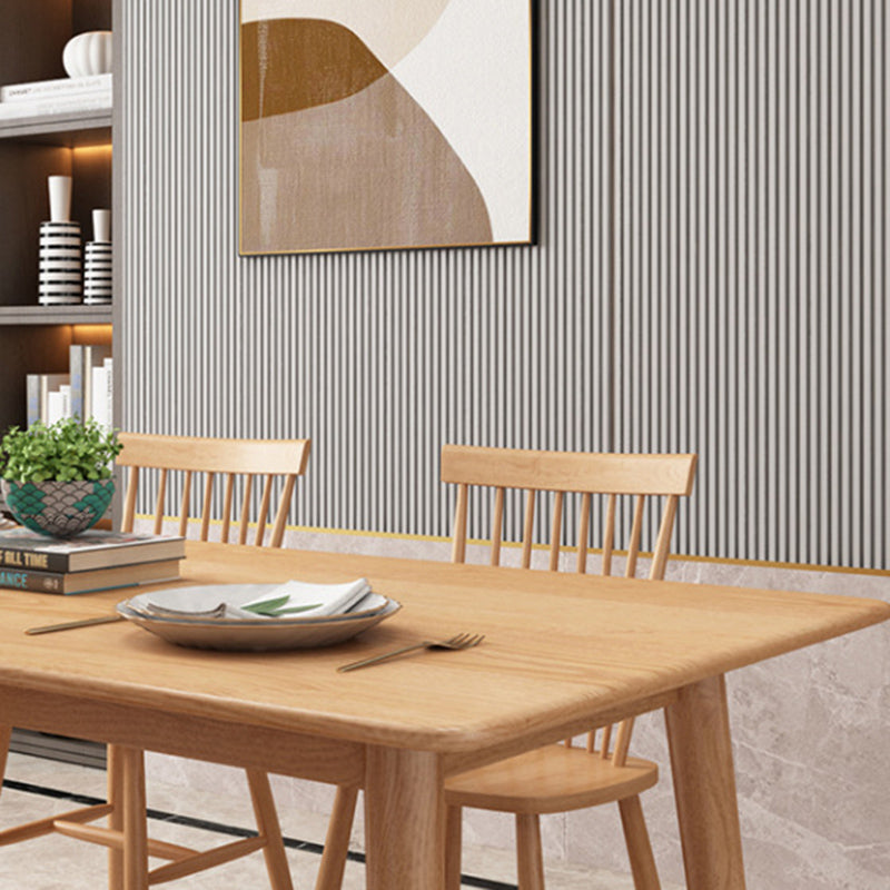 Contemporary 1/2/5/7 Pieces Furniture Rectangle Solid Wood Dining Table Set in Natural Clearhalo 'Dining Room Sets' 'Dining Tables & Seating' 'dining_room_set' 'furn' 'furn_dining_room_set' 'Furniture' 'Kitchen & Dining Furniture' 6543916