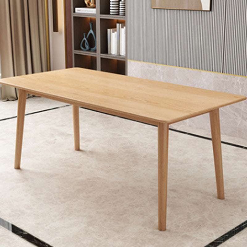 Contemporary 1/2/5/7 Pieces Furniture Rectangle Solid Wood Dining Table Set in Natural Clearhalo 'Dining Room Sets' 'Dining Tables & Seating' 'dining_room_set' 'furn' 'furn_dining_room_set' 'Furniture' 'Kitchen & Dining Furniture' 6543918