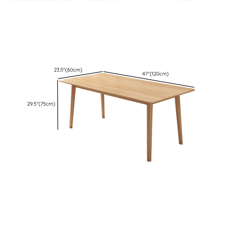 Contemporary 1/2/5/7 Pieces Furniture Rectangle Solid Wood Dining Table Set in Natural Clearhalo 'Dining Room Sets' 'Dining Tables & Seating' 'dining_room_set' 'furn' 'furn_dining_room_set' 'Furniture' 'Kitchen & Dining Furniture' 6543922