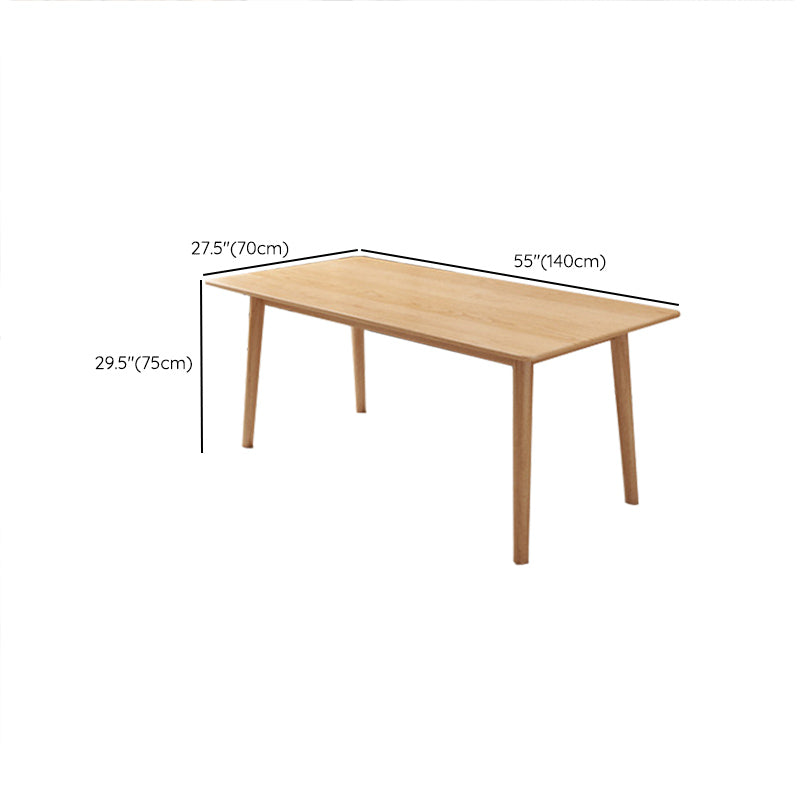 Contemporary 1/2/5/7 Pieces Furniture Rectangle Solid Wood Dining Table Set in Natural Clearhalo 'Dining Room Sets' 'Dining Tables & Seating' 'dining_room_set' 'furn' 'furn_dining_room_set' 'Furniture' 'Kitchen & Dining Furniture' 6543925