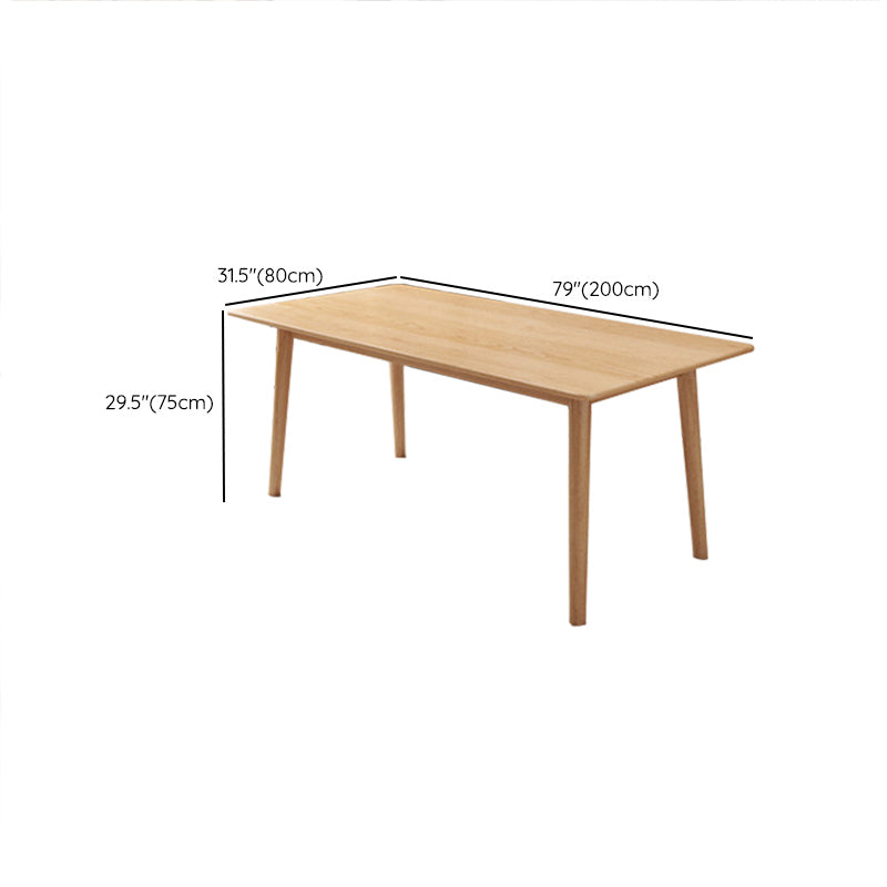 Contemporary 1/2/5/7 Pieces Furniture Rectangle Solid Wood Dining Table Set in Natural Clearhalo 'Dining Room Sets' 'Dining Tables & Seating' 'dining_room_set' 'furn' 'furn_dining_room_set' 'Furniture' 'Kitchen & Dining Furniture' 6543927