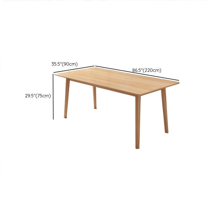 Contemporary 1/2/5/7 Pieces Furniture Rectangle Solid Wood Dining Table Set in Natural Clearhalo 'Dining Room Sets' 'Dining Tables & Seating' 'dining_room_set' 'furn' 'furn_dining_room_set' 'Furniture' 'Kitchen & Dining Furniture' 6543928
