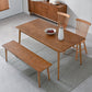 Moderne eetgelegenheid 1/4 PCS Massief houten eettafel en stoelen met bank