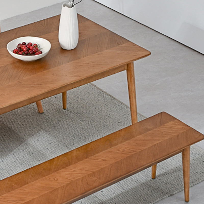 Moderne eetgelegenheid 1/4 PCS Massief houten eettafel en stoelen met bank