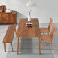 Moderne eetgelegenheid 1/4 PCS Massief houten eettafel en stoelen met bank