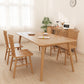 Set da pranzo in legno massiccio 1/5 pezzi tavolo da pranzo rettangolare con sedie posteriori a stecca