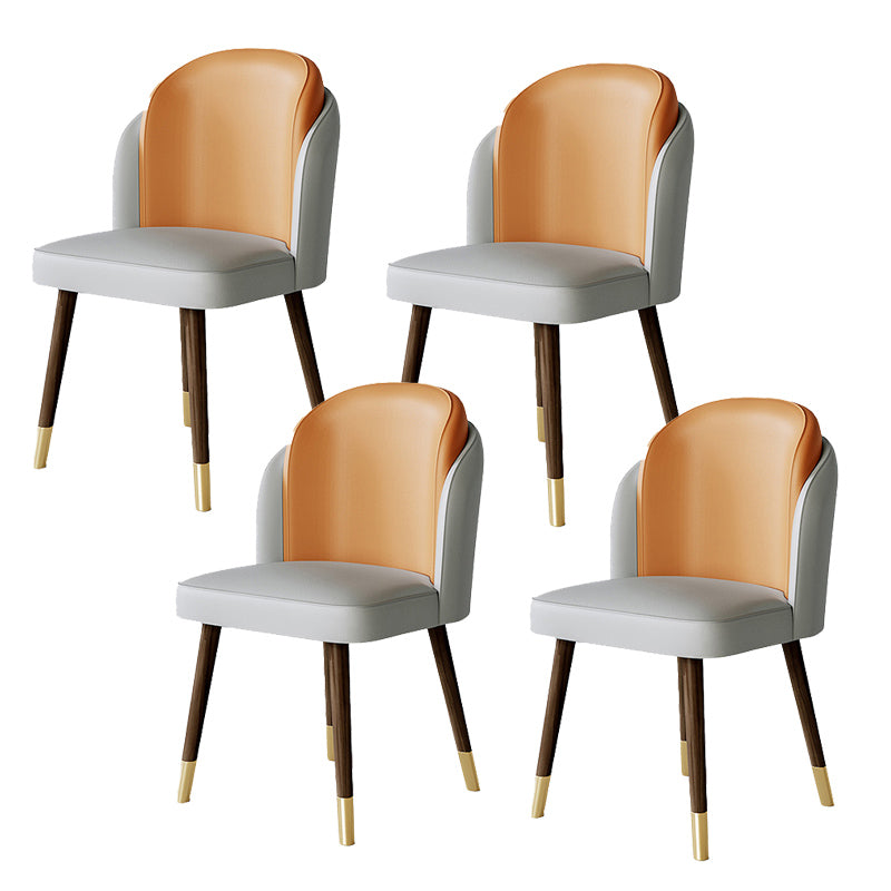 Modern 1/4/5/7 Pieces Dining Furniture Stone Rectangle Dining Chairs Set in Gray 4 Light Grey Chairs Clearhalo 'Dining Room Sets' 'Dining Tables & Seating' 'dining_room_set' 'furn' 'furn_dining_room_set' 'Furniture' 'Kitchen & Dining Furniture' 6543970