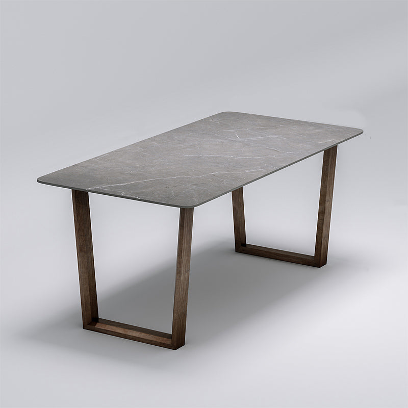 Modern 1/4/5/7 Pieces Dining Furniture Stone Rectangle Dining Chairs Set in Gray Clearhalo 'Dining Room Sets' 'Dining Tables & Seating' 'dining_room_set' 'furn' 'furn_dining_room_set' 'Furniture' 'Kitchen & Dining Furniture' 6543974