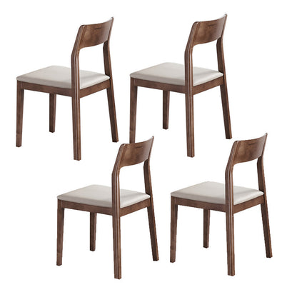 Modern Dining Set 1/4/5/7 Pcs Round Solid Wood Dining Table and Armless Chairs