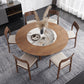 Modern Dining Set 1/4/5/7 Pcs Round Solid Wood Dining Table and Armless Chairs