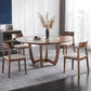 Modern Dining Set 1/4/5/7 Pcs Round Solid Wood Dining Table and Armless Chairs