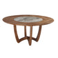 Modern Dining Set 1/4/5/7 Pcs Round Solid Wood Dining Table and Armless Chairs