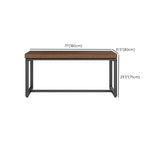 Mueble de muebles de 1/3 piezas contemporáneo Mesa de comedor de madera sólida ubicada en marrón