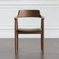 Home Kitchen Chair Open Back Solid Wood Dining Arm Chair in Brown Clearhalo 'Dining Chairs' 'Dining Tables & Seating' 'dining_chair' 'furn' 'furn_dining_chair' 'Furniture' 'Kitchen & Dining Furniture' 6544175