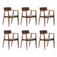 Home Kitchen Chair Open Back Solid Wood Dining Arm Chair in Brown 6 Piece Set Clearhalo 'Dining Chairs' 'Dining Tables & Seating' 'dining_chair' 'furn' 'furn_dining_chair' 'Furniture' 'Kitchen & Dining Furniture' 6544176