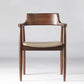 Home Kitchen Chair Open Back Solid Wood Dining Arm Chair in Brown Clearhalo 'Dining Chairs' 'Dining Tables & Seating' 'dining_chair' 'furn' 'furn_dining_chair' 'Furniture' 'Kitchen & Dining Furniture' 6544177
