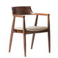 Home Kitchen Chair Open Back Solid Wood Dining Arm Chair in Brown Clearhalo 'Dining Chairs' 'Dining Tables & Seating' 'dining_chair' 'furn' 'furn_dining_chair' 'Furniture' 'Kitchen & Dining Furniture' 6544180