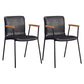 Industrial Faux Leather Dining Chairs Indoor-Outdoor Arm Chair Black 2 Piece Set Clearhalo 'Dining Chairs' 'Dining Tables & Seating' 'dining_chair' 'furn' 'furn_dining_chair' 'Furniture' 'Kitchen & Dining Furniture' 6544187