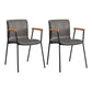 Industrial Faux Leather Dining Chairs Indoor-Outdoor Arm Chair Black-Gray 2 Piece Set Clearhalo 'Dining Chairs' 'Dining Tables & Seating' 'dining_chair' 'furn' 'furn_dining_chair' 'Furniture' 'Kitchen & Dining Furniture' 6544194