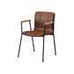 Industrial Faux Leather Dining Chairs Indoor-Outdoor Arm Chair Clearhalo 'Dining Chairs' 'Dining Tables & Seating' 'dining_chair' 'furn' 'furn_dining_chair' 'Furniture' 'Kitchen & Dining Furniture' 6544195
