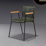 Industrial Faux Leather Dining Chairs Indoor-Outdoor Arm Chair Clearhalo 'Dining Chairs' 'Dining Tables & Seating' 'dining_chair' 'furn' 'furn_dining_chair' 'Furniture' 'Kitchen & Dining Furniture' 6544204