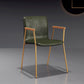Industrial Faux Leather Dining Chairs Indoor-Outdoor Arm Chair Gold-Green 1 Piece Clearhalo 'Dining Chairs' 'Dining Tables & Seating' 'dining_chair' 'furn' 'furn_dining_chair' 'Furniture' 'Kitchen & Dining Furniture' 6544223