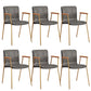 Industrial Faux Leather Dining Chairs Indoor-Outdoor Arm Chair Gold-grey 6 Piece Set Clearhalo 'Dining Chairs' 'Dining Tables & Seating' 'dining_chair' 'furn' 'furn_dining_chair' 'Furniture' 'Kitchen & Dining Furniture' 6544231