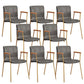 Industrial Faux Leather Dining Chairs Indoor-Outdoor Arm Chair Gold-grey 8 Piece Set Clearhalo 'Dining Chairs' 'Dining Tables & Seating' 'dining_chair' 'furn' 'furn_dining_chair' 'Furniture' 'Kitchen & Dining Furniture' 6544232