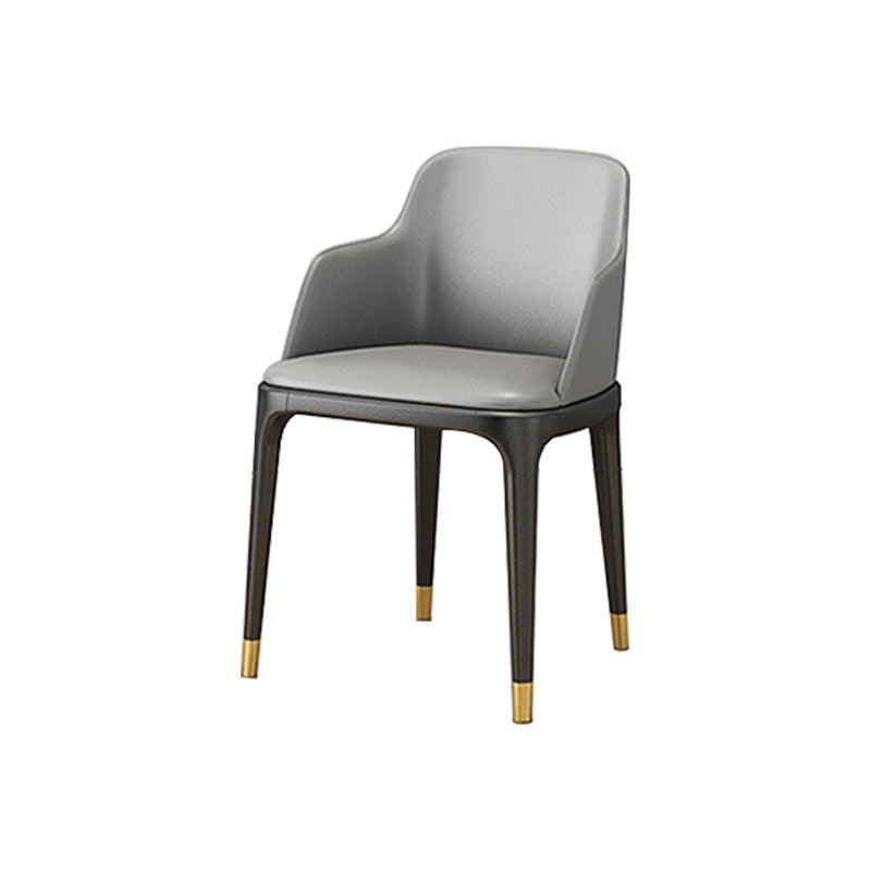Industrial Dining Accent Chair Upholstered Indoor Chair in Gray With Arms 1 Piece Clearhalo 'Dining Chairs' 'Dining Tables & Seating' 'dining_chair' 'furn' 'furn_dining_chair' 'Furniture' 'Kitchen & Dining Furniture' 6544239