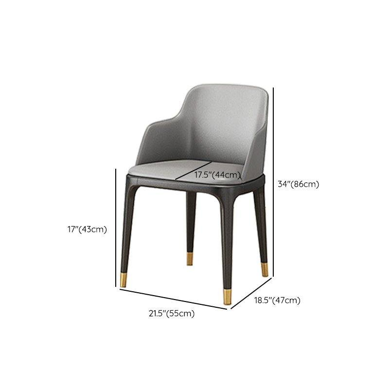 Industrial Dining Accent Chair Upholstered Indoor Chair in Gray Clearhalo 'Dining Chairs' 'Dining Tables & Seating' 'dining_chair' 'furn' 'furn_dining_chair' 'Furniture' 'Kitchen & Dining Furniture' 6544253