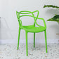 Open Back Dining Arm Chair Modern Indoor-Outdoor Plastic Chair