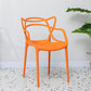 Open Back Dining Arm Chair Modern Indoor-Outdoor Plastic Chair