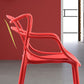 Open Back Dining Arm Chair Modern Indoor-Outdoor Plastic Chair