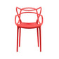 Open Back Dining Arm Chair Modern Indoor-Outdoor Plastic Chair