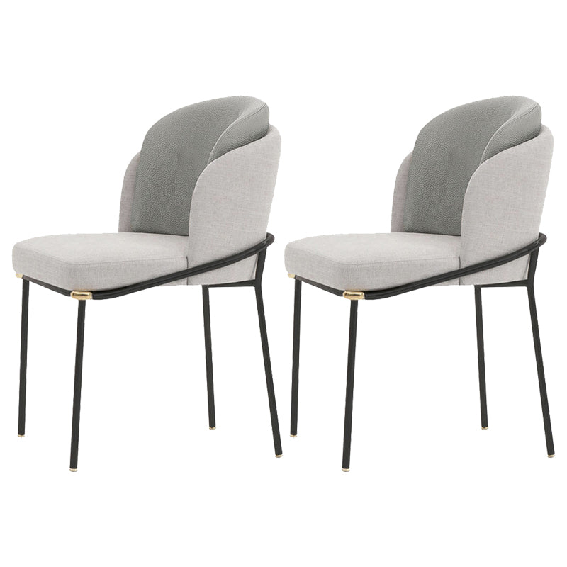 Glam Parsons Side Chair Linen Indoor Dining Chair for Living Room