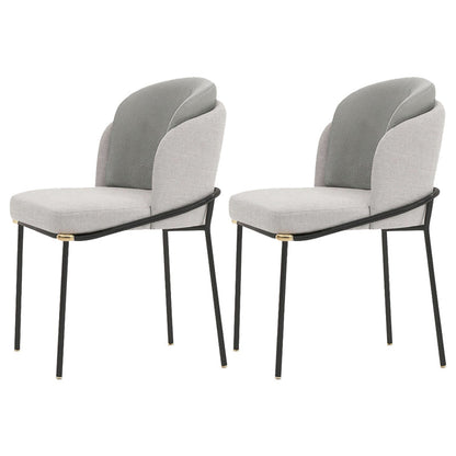 Glam Parsons Side Chair Linen Indoor Dining Chair for Living Room