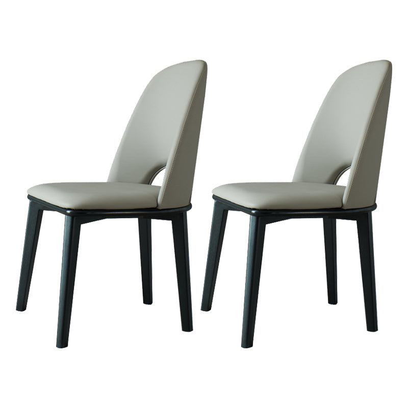 工業用ホーム屋内椅子ソリッドウッドレッグダイニングアームレスチェア