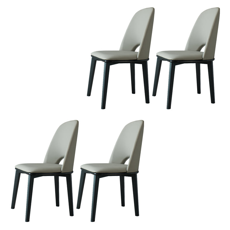 工業用ホーム屋内椅子ソリッドウッドレッグダイニングアームレスチェア