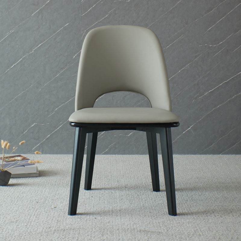 工業用ホーム屋内椅子ソリッドウッドレッグダイニングアームレスチェア