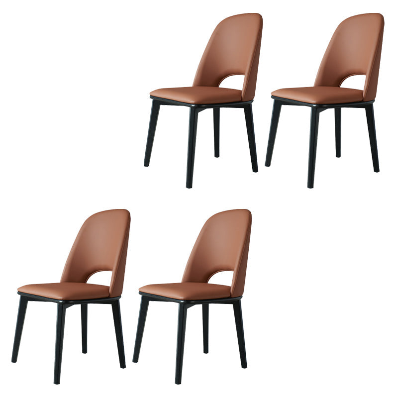 工業用ホーム屋内椅子ソリッドウッドレッグダイニングアームレスチェア