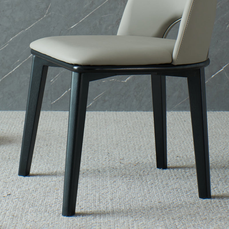 工業用ホーム屋内椅子ソリッドウッドレッグダイニングアームレスチェア