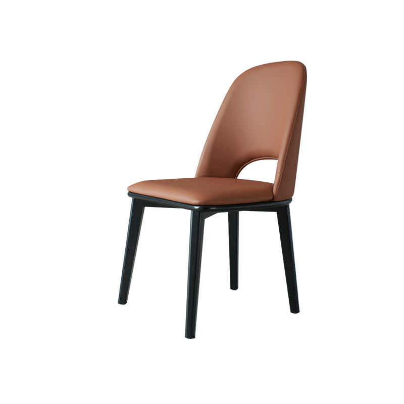 工業用ホーム屋内椅子ソリッドウッドレッグダイニングアームレスチェア