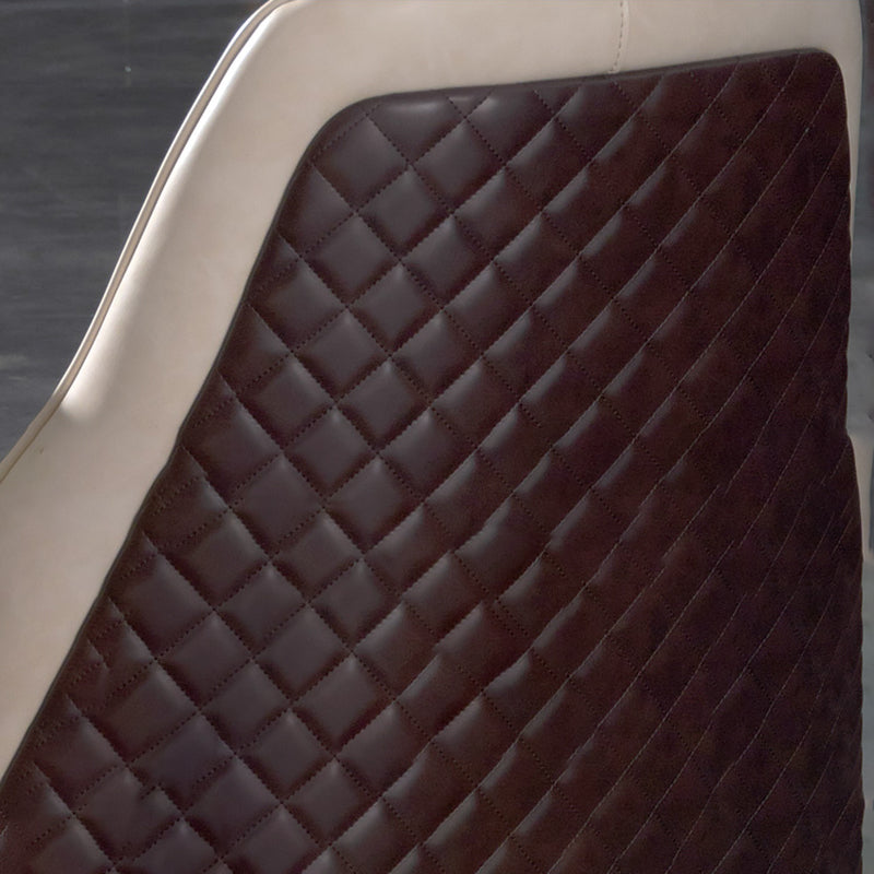 Leather Arm Chair Glam Style Indoor Dining Chair for Dining Room Clearhalo 'Dining Chairs' 'Dining Tables & Seating' 'dining_chair' 'furn' 'furn_dining_chair' 'Furniture' 'Kitchen & Dining Furniture' 6544423